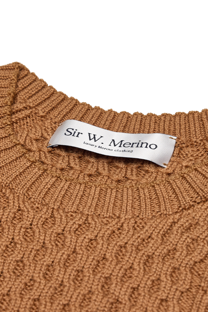 Brown Merino wool Sweater with Sir W. tag