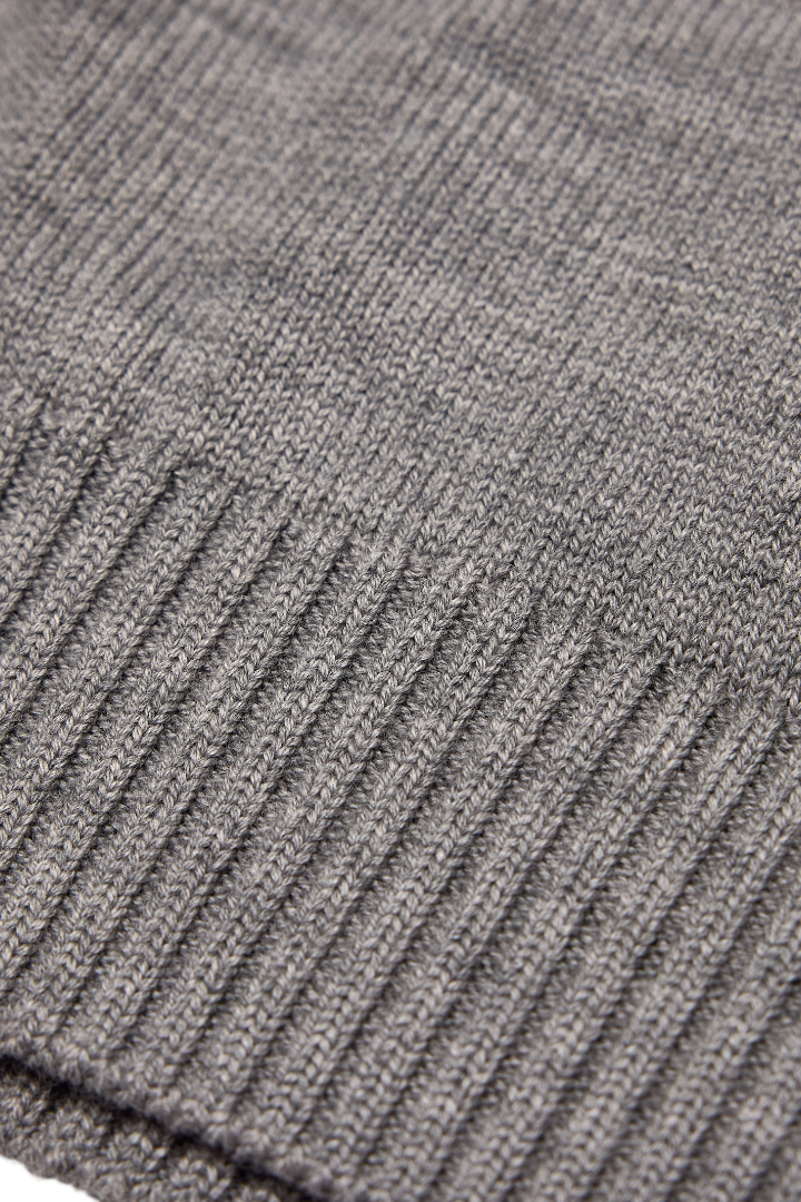 Merino wool sweater up close