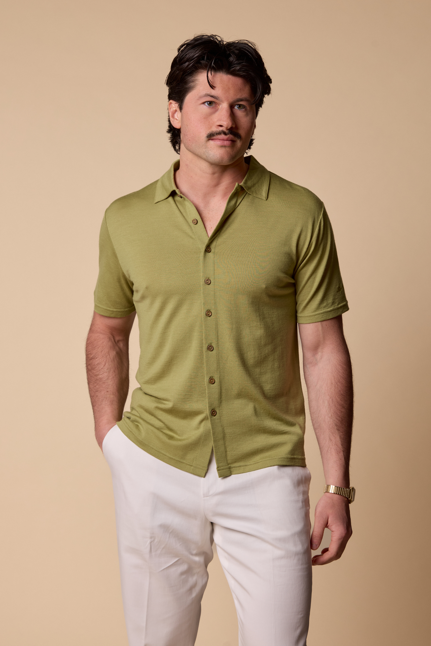 Merino Wool Button Up Shirt