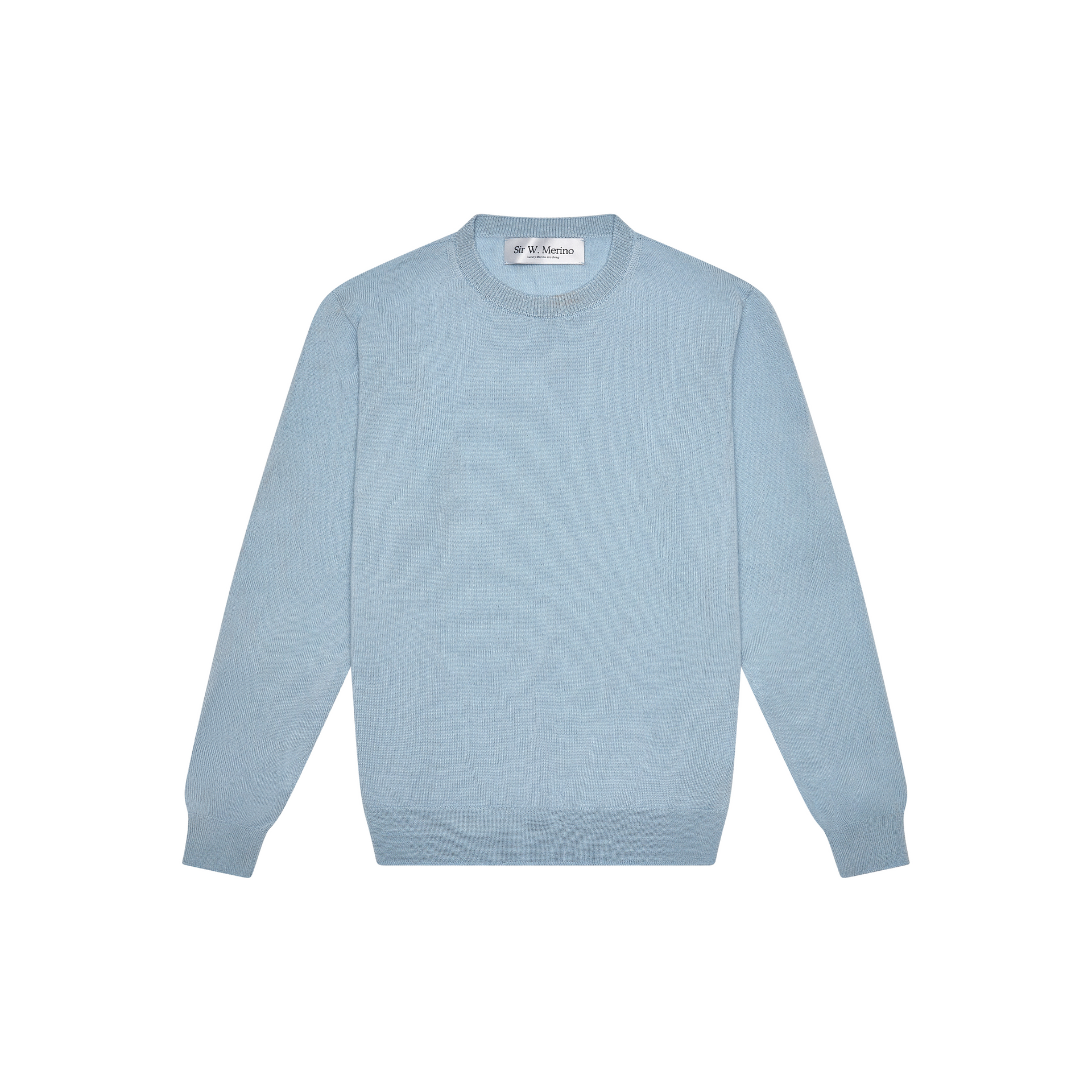 Women's Merino Crew Neck Sweater- Ice Blue