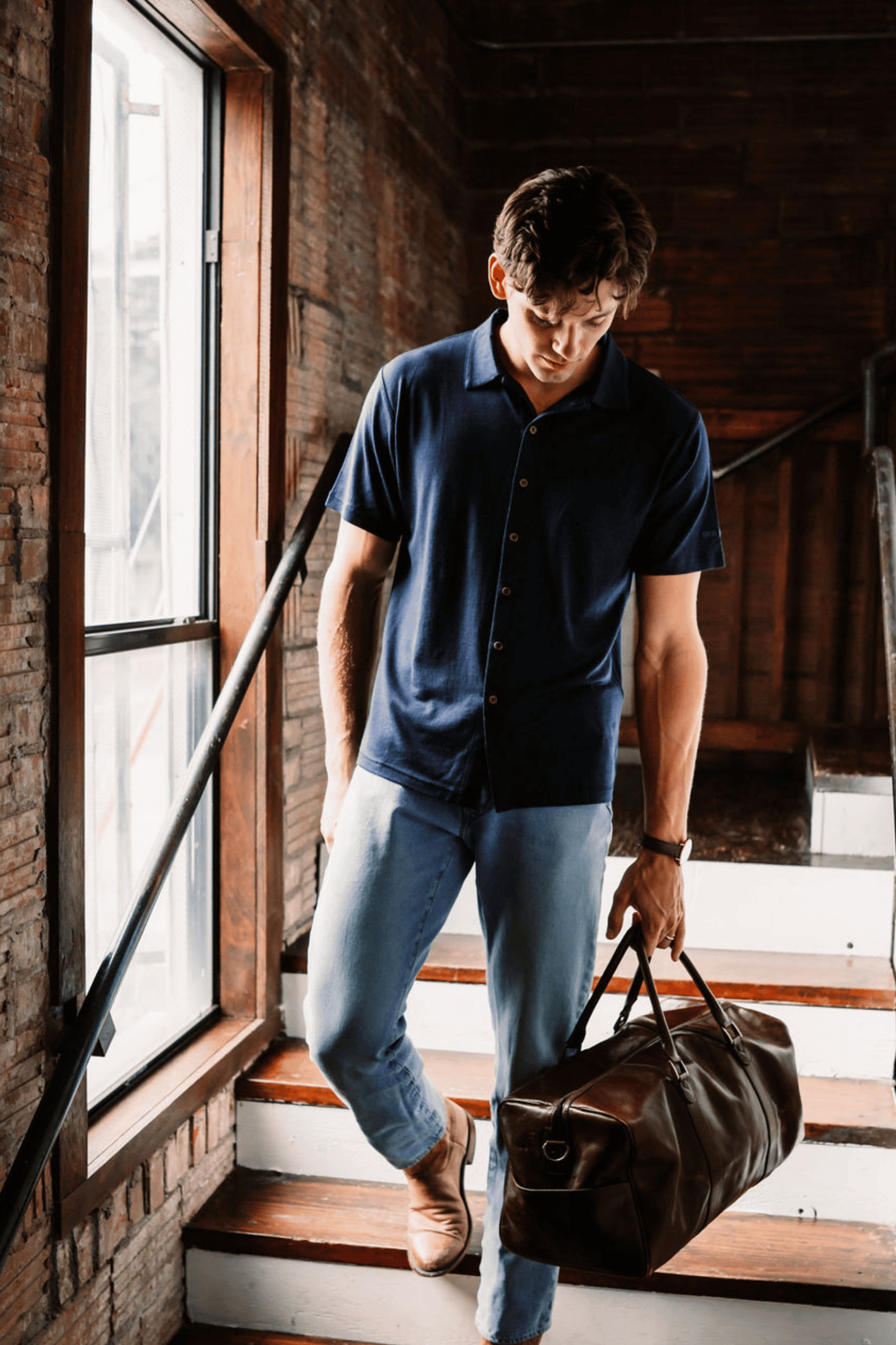 Men's Merino Wool Button Up Shirt