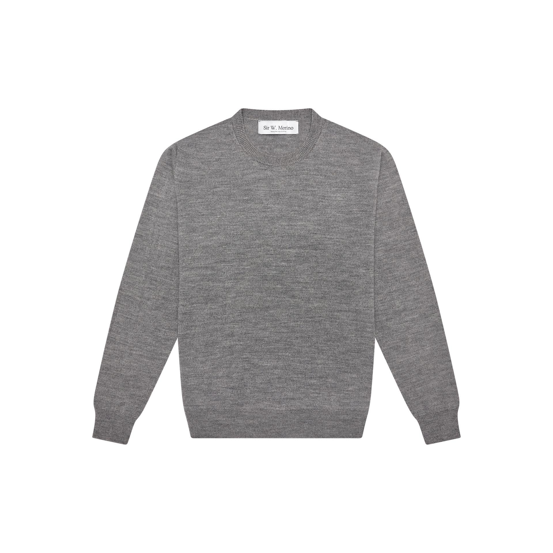 Women's Merino Crew Neck Sweater- Grey