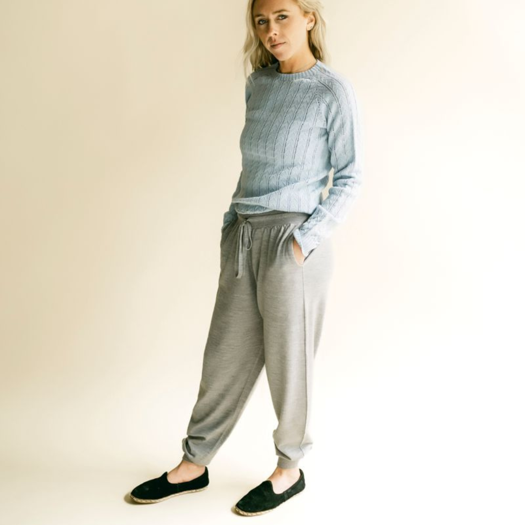 Women's Merino Sweatpant Jogger- Grey