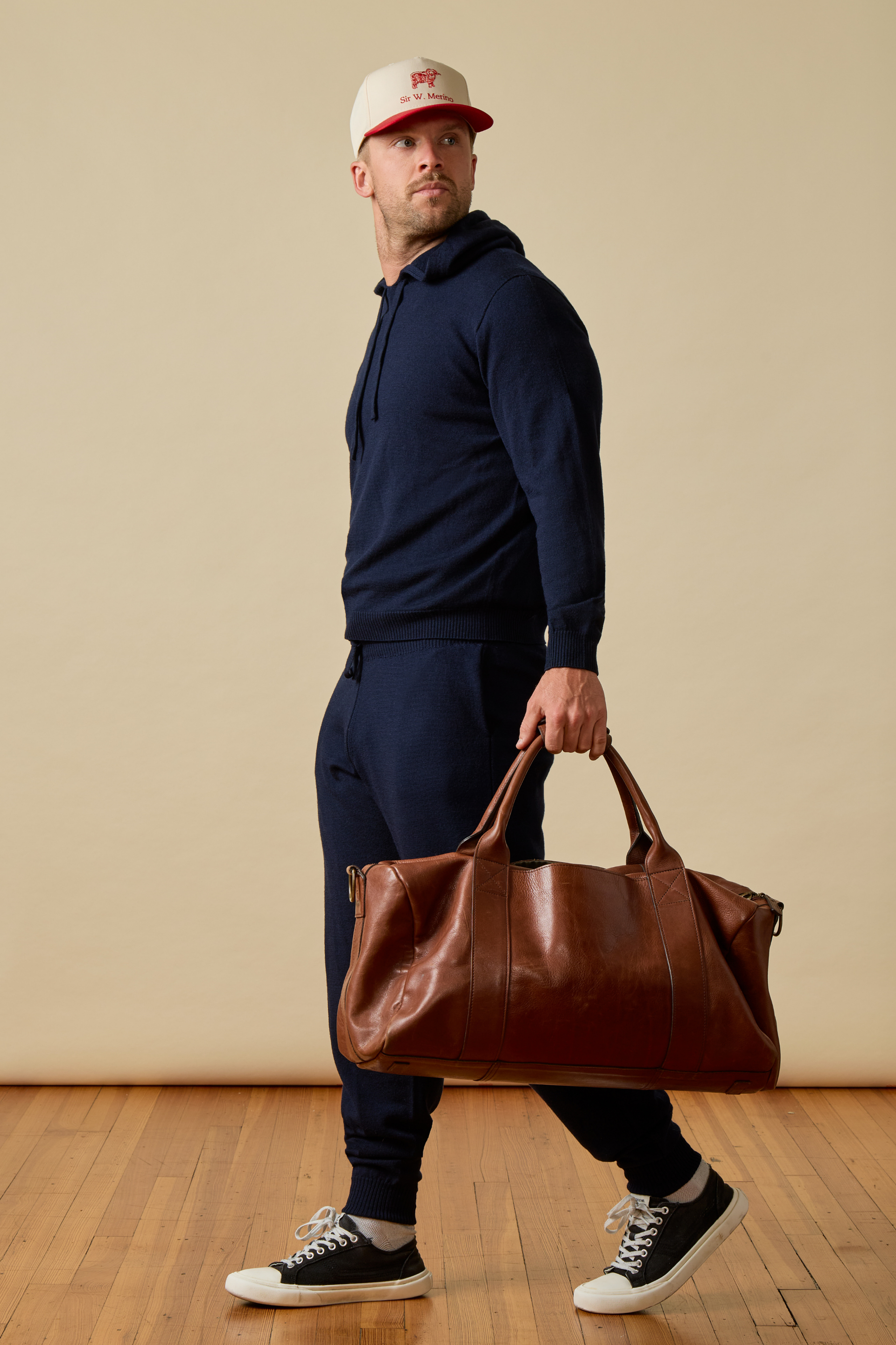 Merino Travel Sweatpants- Navy