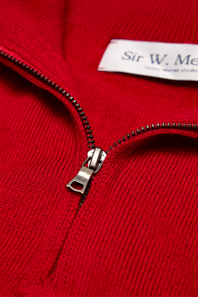 Red Merino wool sweater