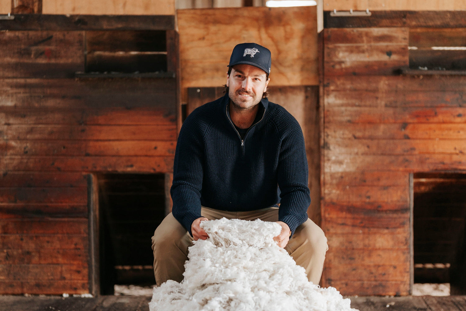 Sir W. founder with Merino wool