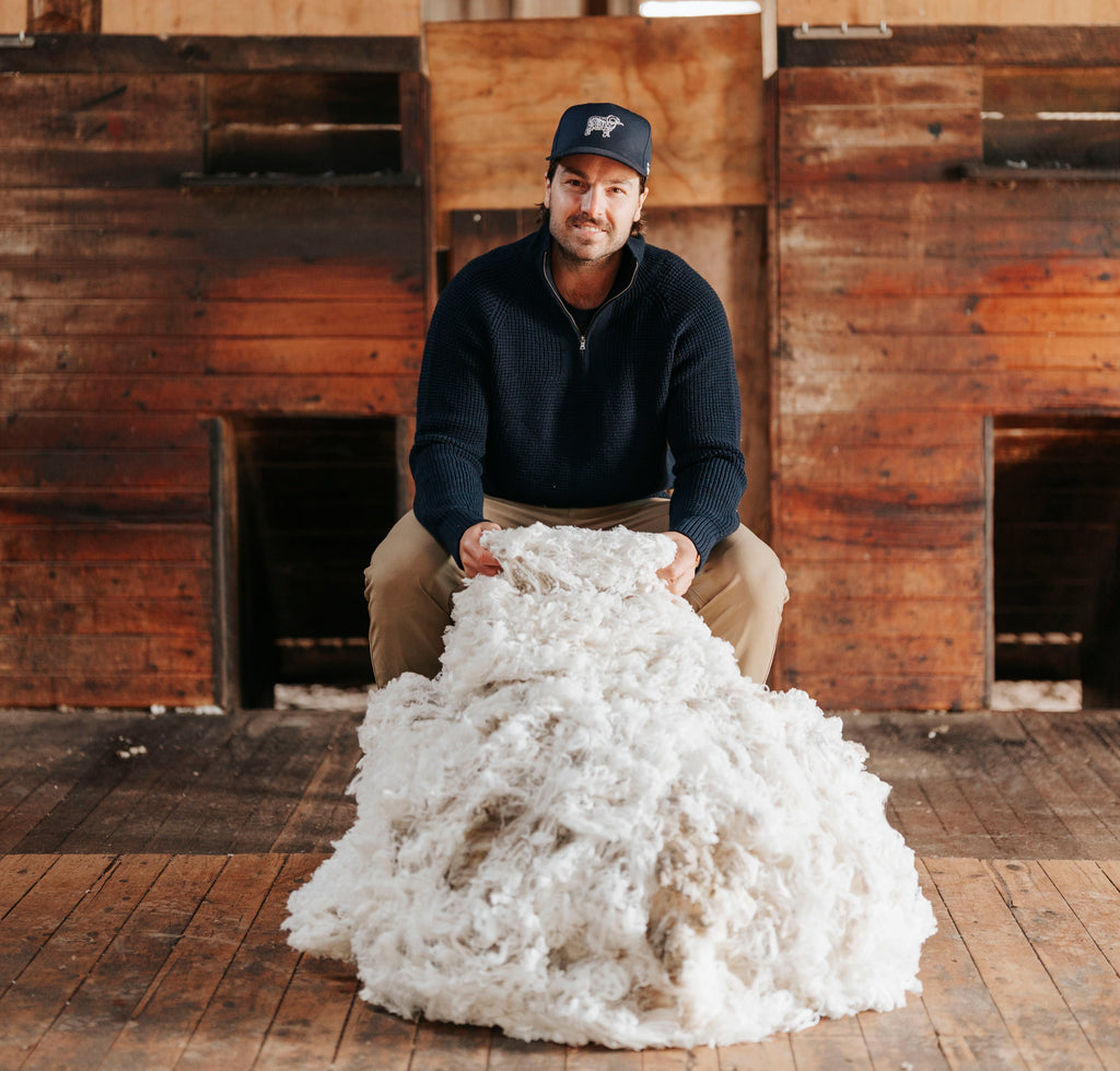 Sir W. founder with Merino wool