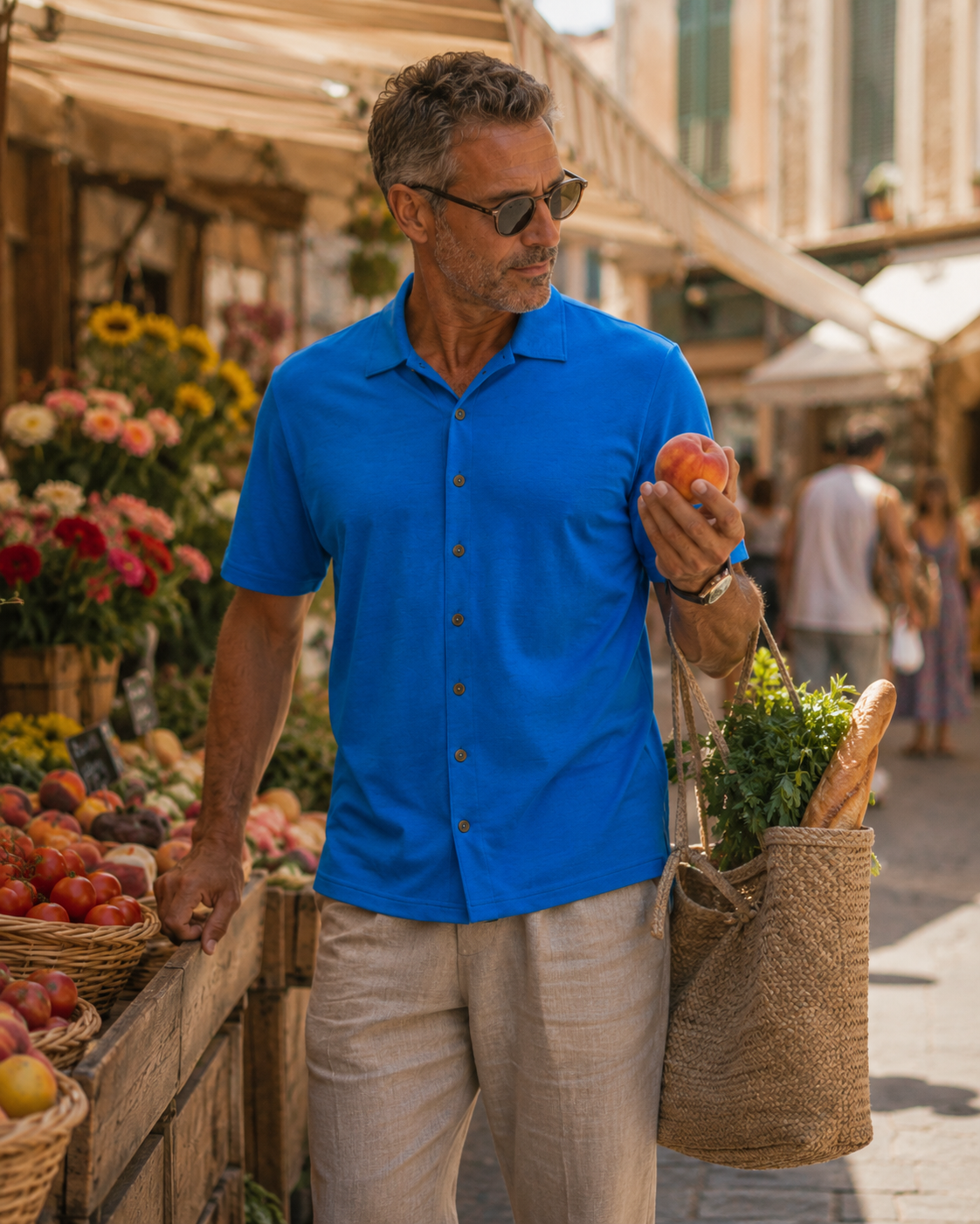 Sir W. Merino at the farmers market — the Bruce in French Blue, Wednesday afternoon.